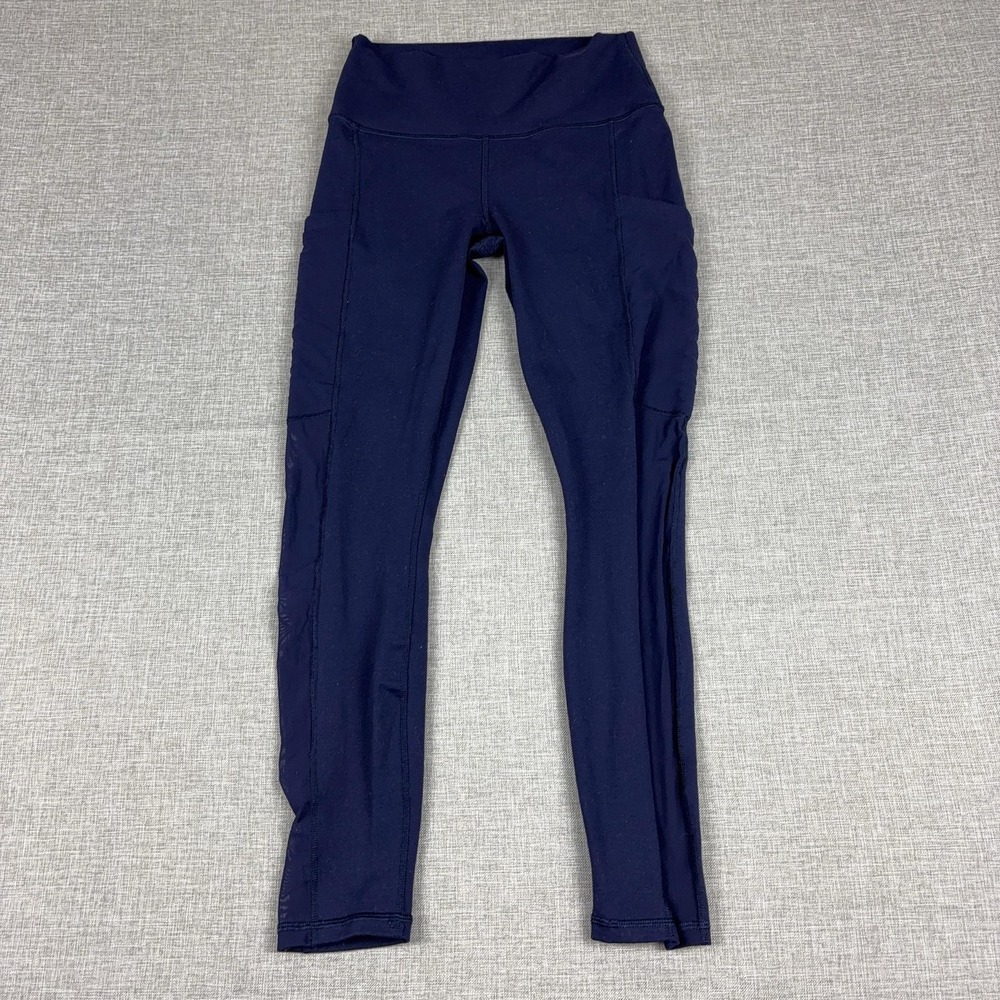 Fabletics Leggings Womens XS Blue Ankle PowerHold Pockets Compression Yoga Pants